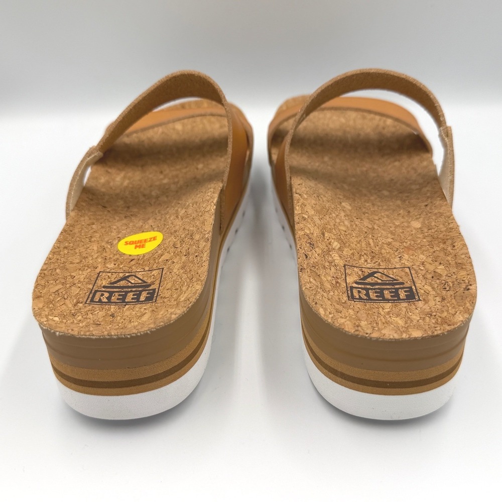 Reef Cushion Vista Hi Women Size 6 Natural NWT Platform Slide Sandal RF0A3YP5NAT - Picture 6 of 13